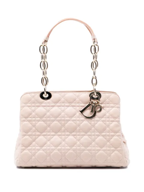 Christian Dior Pre-Owned 2013 Medium Lambskin Cannage Soft Zipped Lady Dior Shopping tote bag