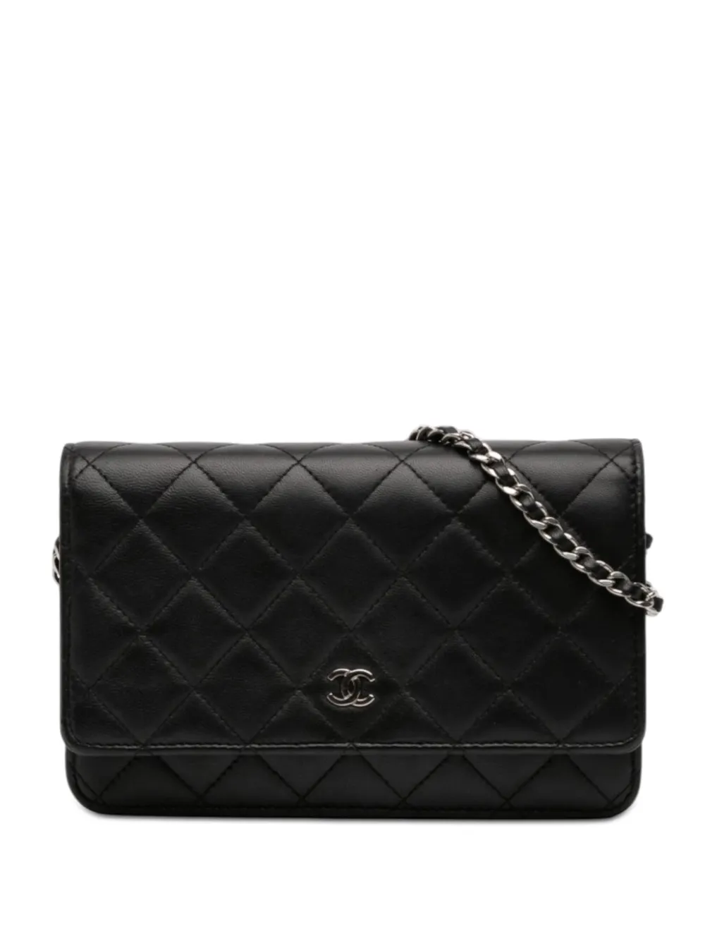 CHANEL Pre-Owned 2021-2026 CC Umhängetasche aus gestepptem Lammleder mit Kettenriemen - Schwarz