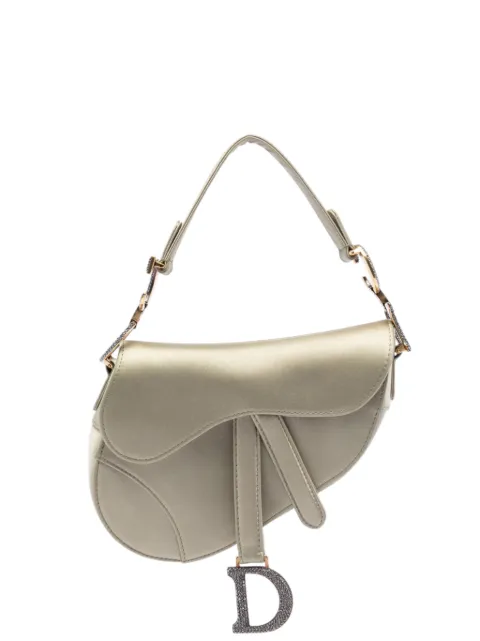 Christian Dior Pre-Owned 2000-2026 Mini Satin Crystal Embellished Saddle Bag handbag