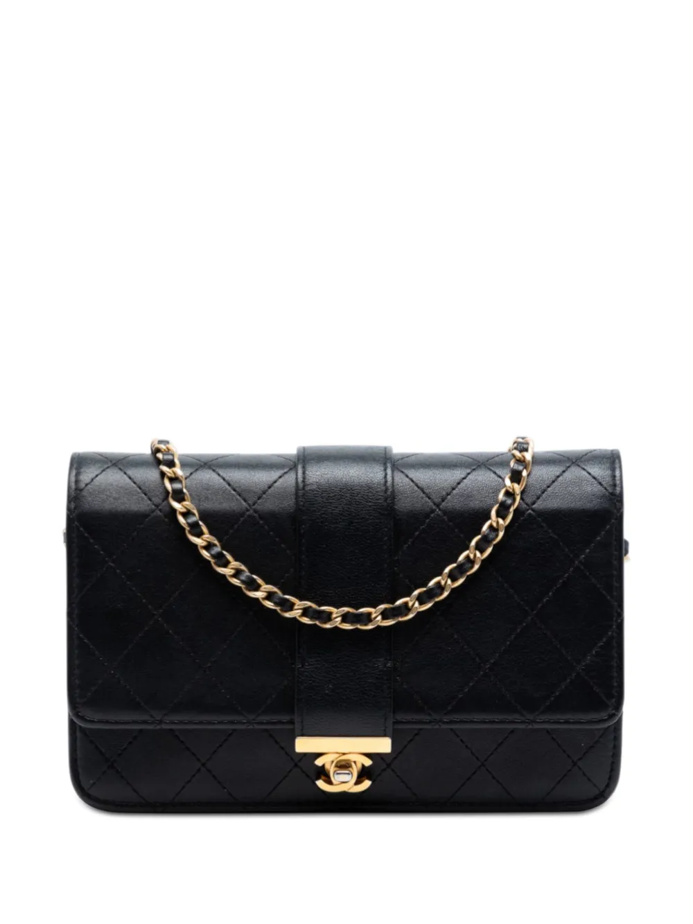 CHANEL Pre-Owned 2018-2019 Golden Class 2.0 Wallet on Chain Umhängetasche - Schwarz