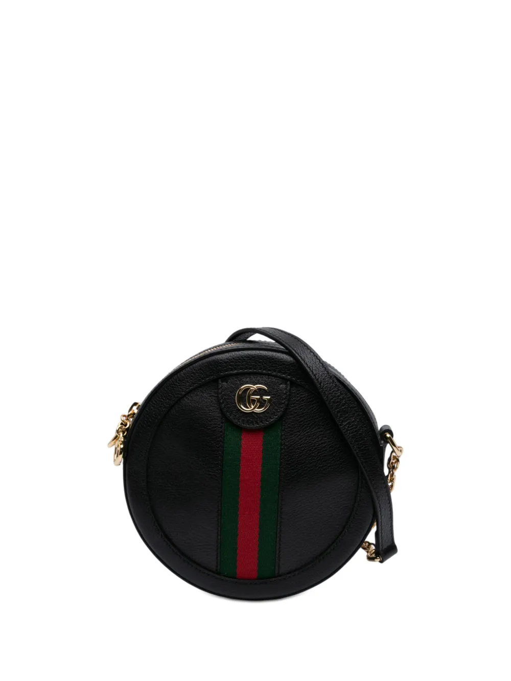 Gucci Pre-Owned 2016-2026 Mini Leather Ophidia Round crossbody bag - Nero