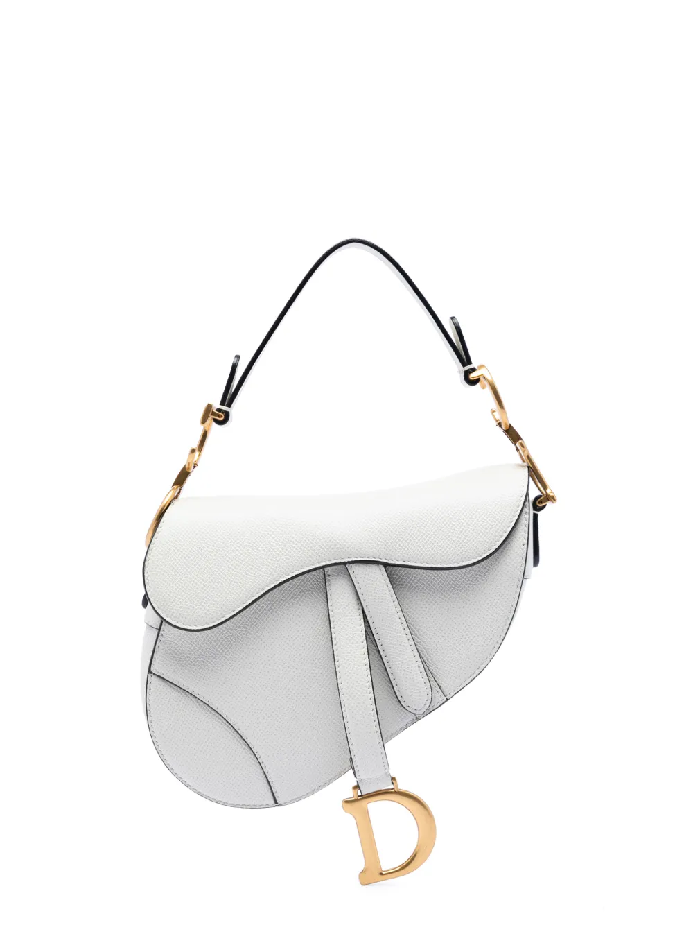 Christian Dior Pre-Owned 2020 Mini Grained Calfskin Saddle Bag satchel - Bianco