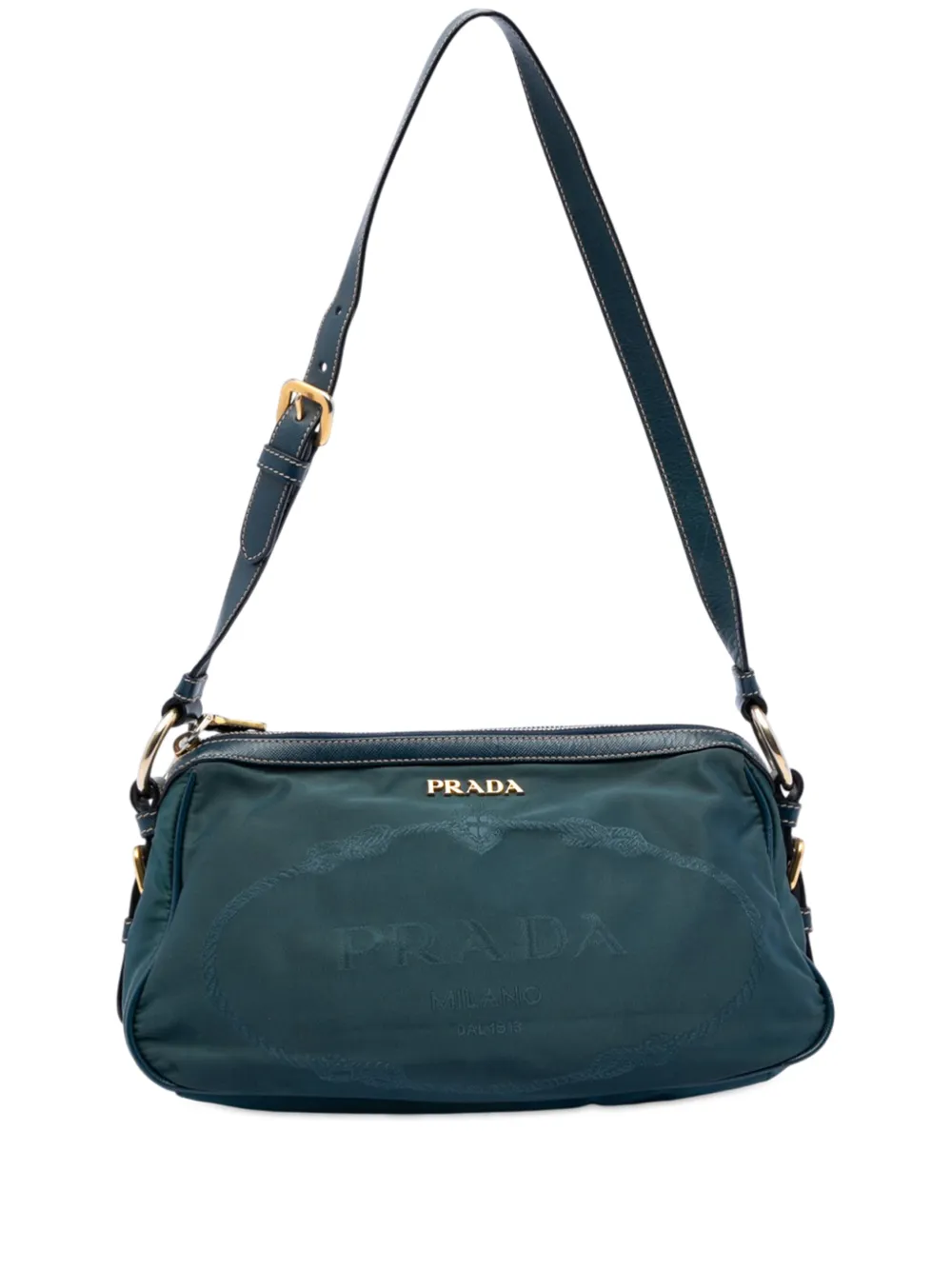 Prada Pre-Owned 2013-2026 Tessuto Canapa Logo shoulder bag - Blu