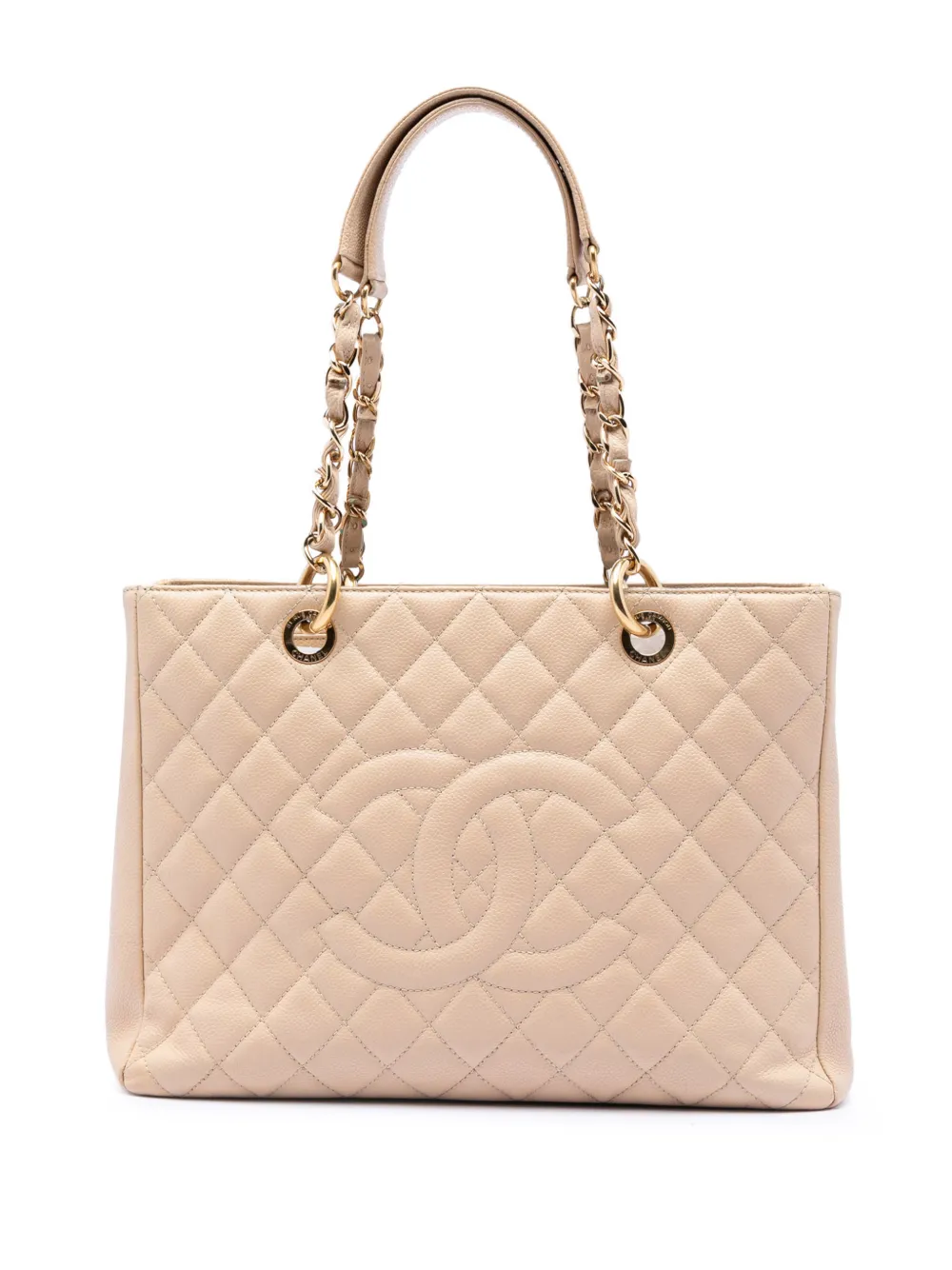 CHANEL Pre-Owned 2012-2013 Caviar Grand Shopping tote bag - Marrone