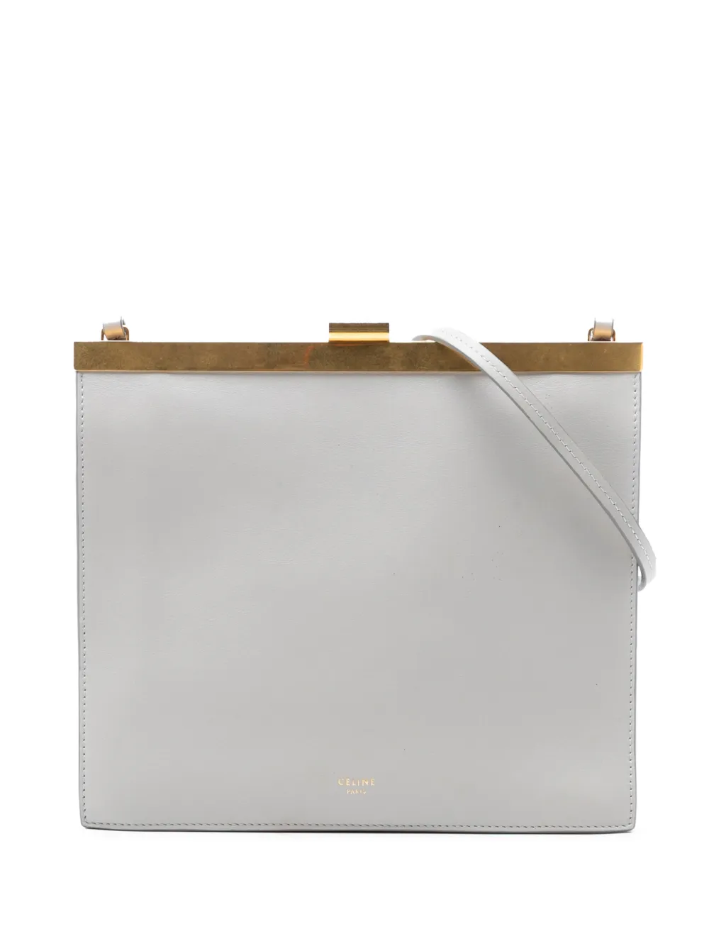 Celine Pre-Owned 2017 Mini Leather Clasp crossbody bag - Grigio