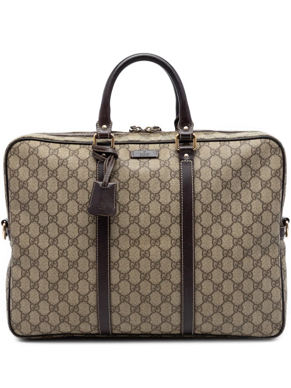 Gucci Pre-Owned 2016-2026 GG Supreme Aktentasche - Nude