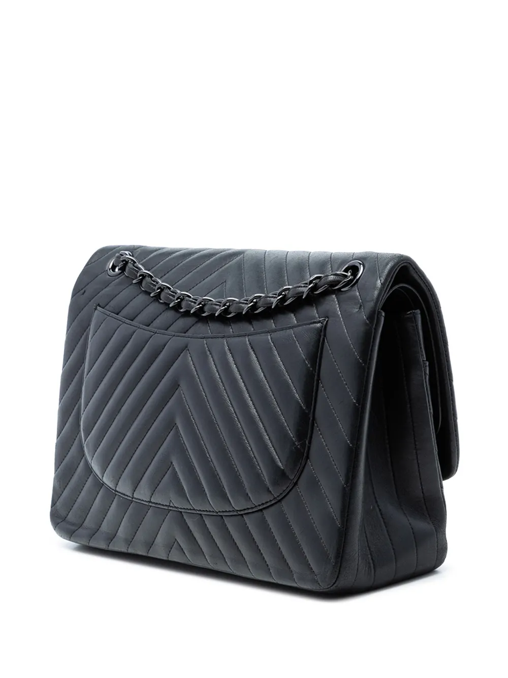  Chanel Pre-owned Bolso De Hombro Classic So Black Double Flap Oversize De Piel De Borrego 2015-2016 - Negro 