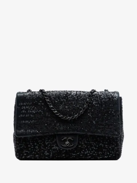 CHANEL Pre-Owned 2011 Jumbo Classic Sequins Single Flap shoulder bag