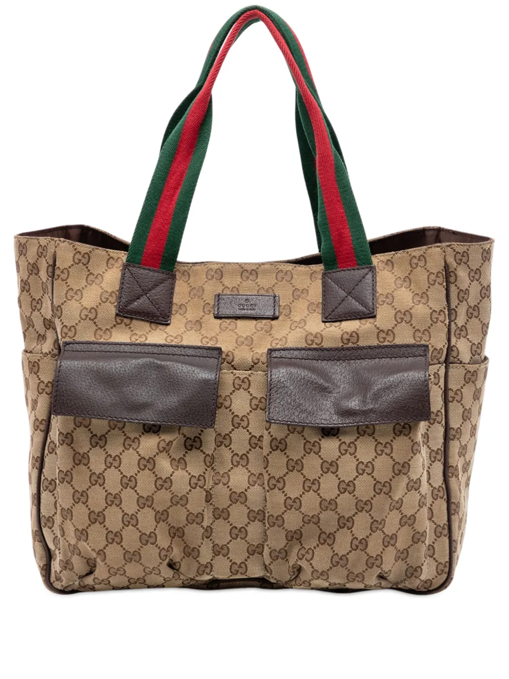 Gucci Pre-Owned 2016-2026 GG Canvas Web Double Pockets tote bag - Toni neutri
