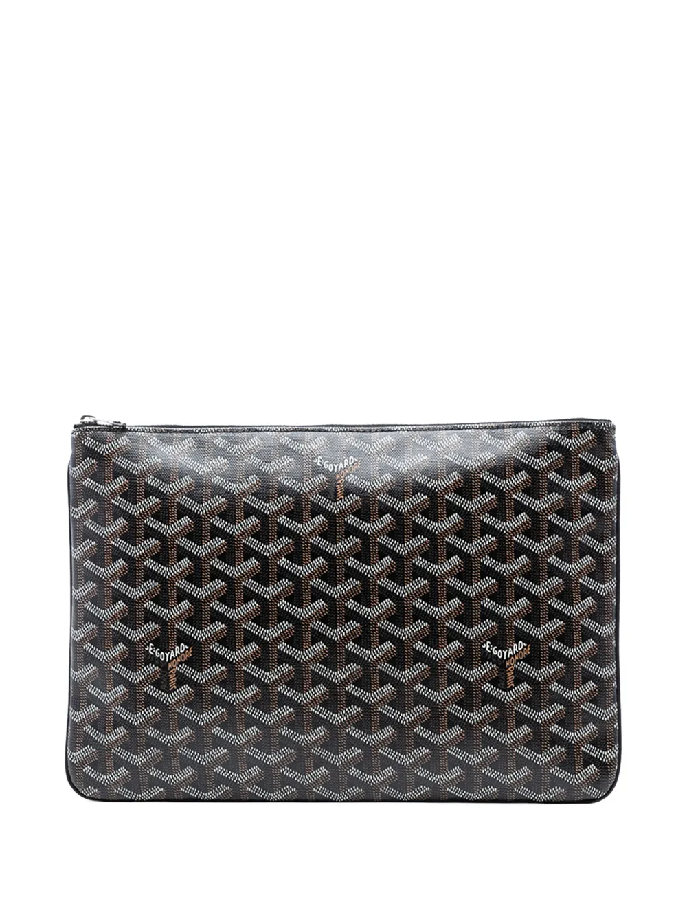 Pre-owned Goyard 2018 Ine Senat Mm Clutch Bag In Black