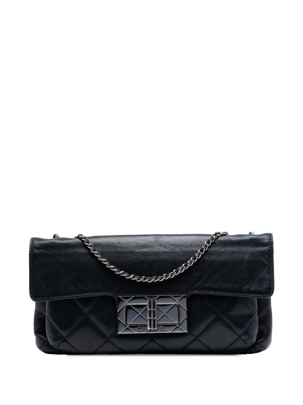 CHANEL Pre-Owned 2004-2005 Quilted Lambskin Giant Mademoiselle Turnlock shoulder bag - Nero