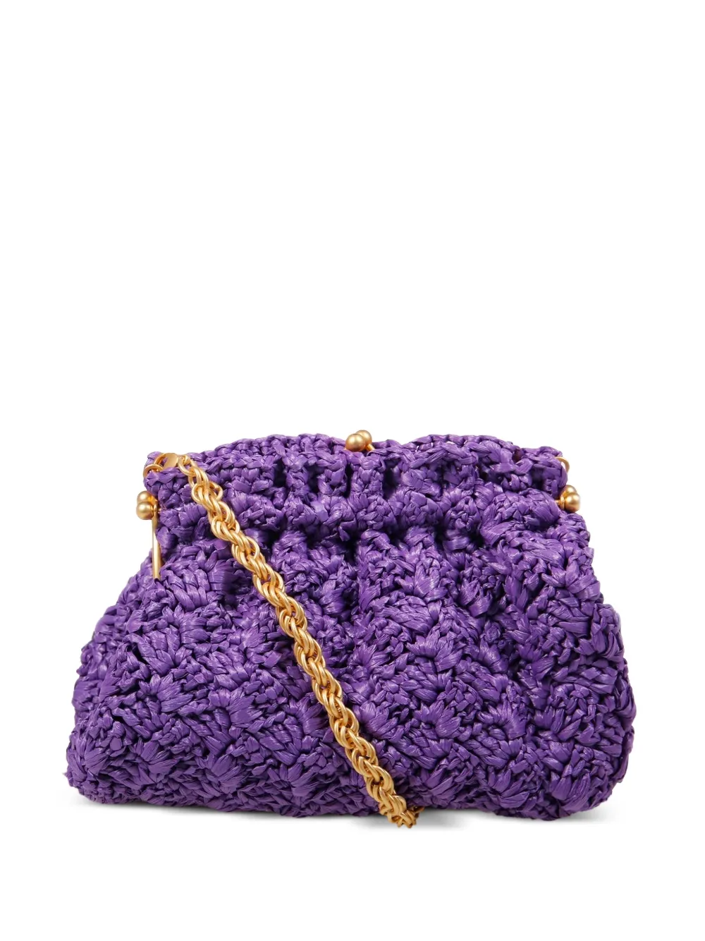 amato daniele Raviolo woven chain-link clutch bag - Viola