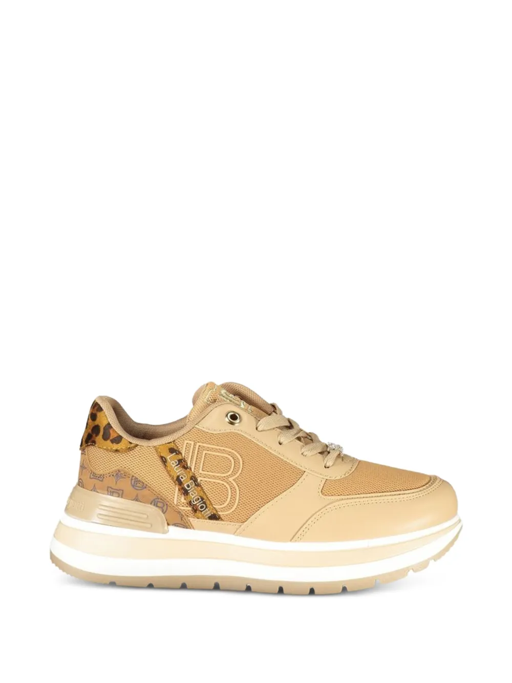 Laura Biagiotti leopard-print sneakers Beige