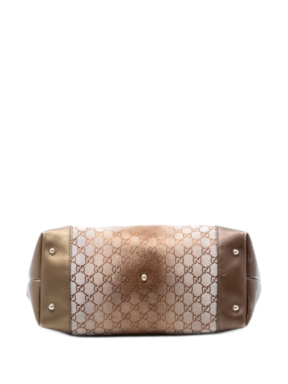 Gucci Pre-owned 2016-2026 GG Lurex Heart Bit Tote Bag in Brown, view 4