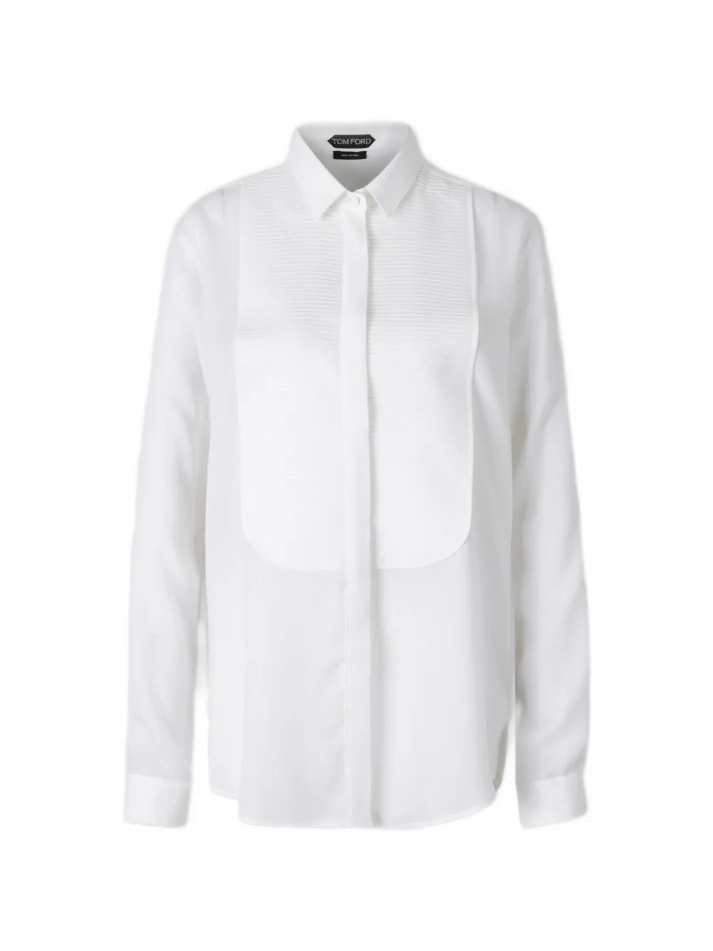 TOM FORD pleated-bib shirt - White