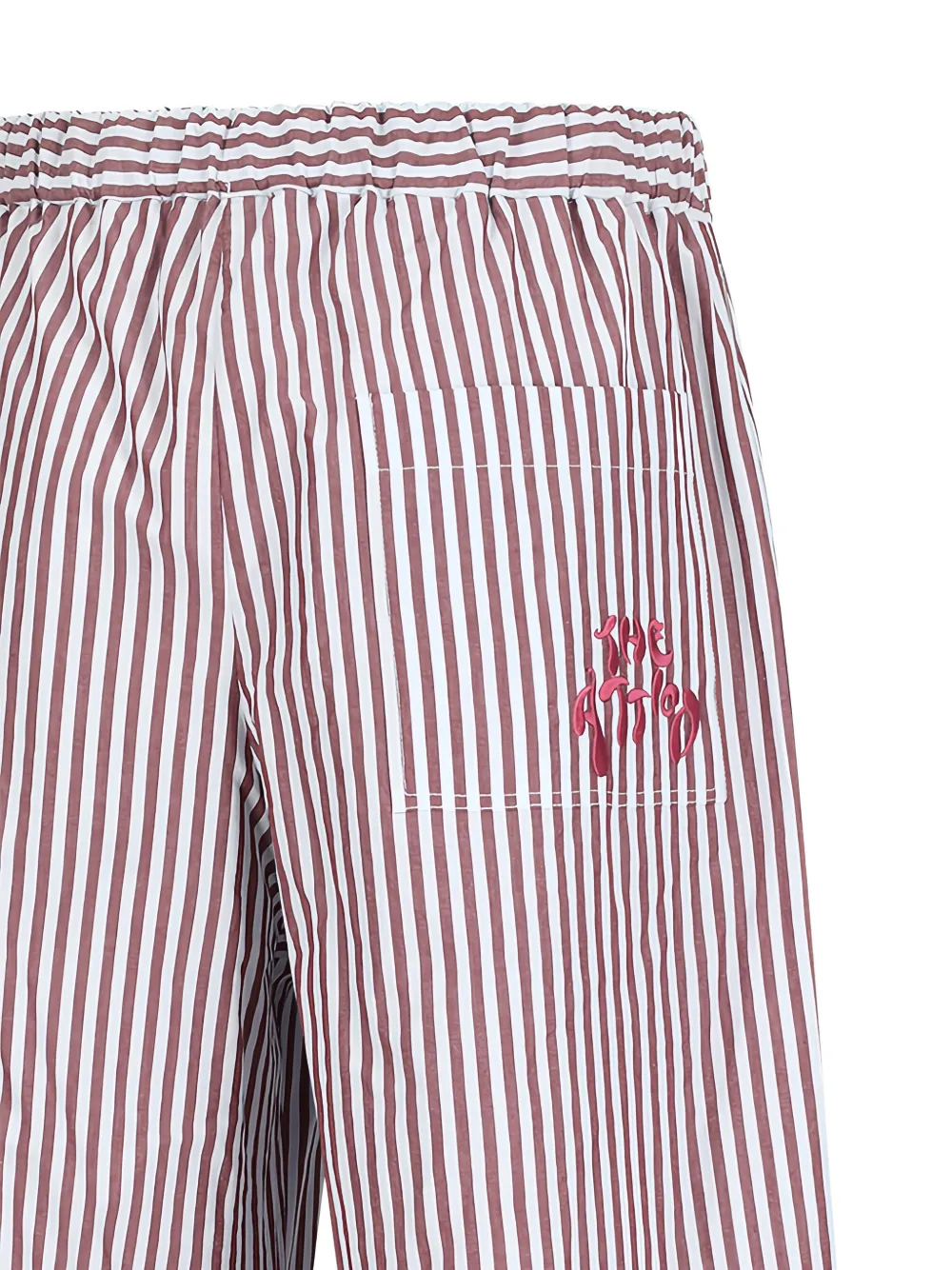 The Attico Gestreepte broek Rood