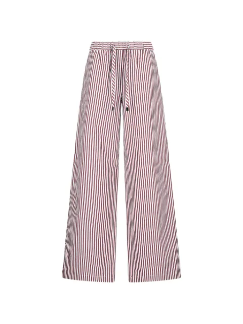 The Attico pantalones con cordones en la pretina y motivo de rayas