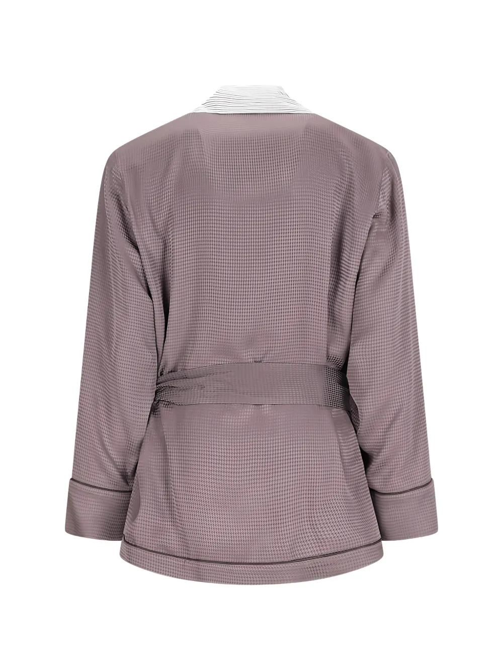 The Attico Jack met pied-de-poule print en ceintuur Paars