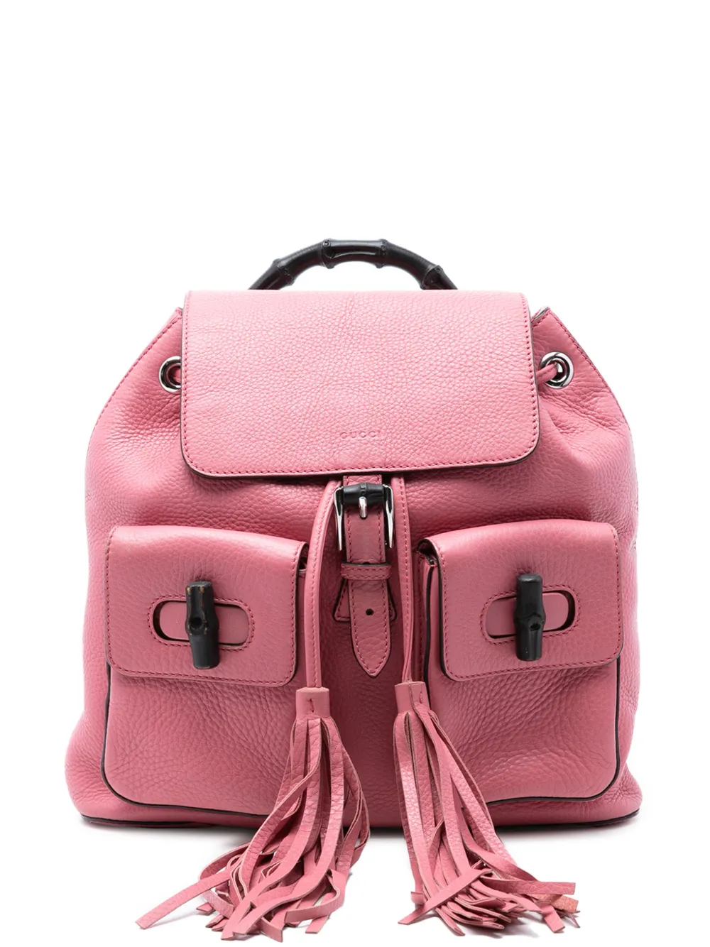 Gucci Pre-Owned 2016-2025 Leather Bamboo Tassel backpack - Rosa
