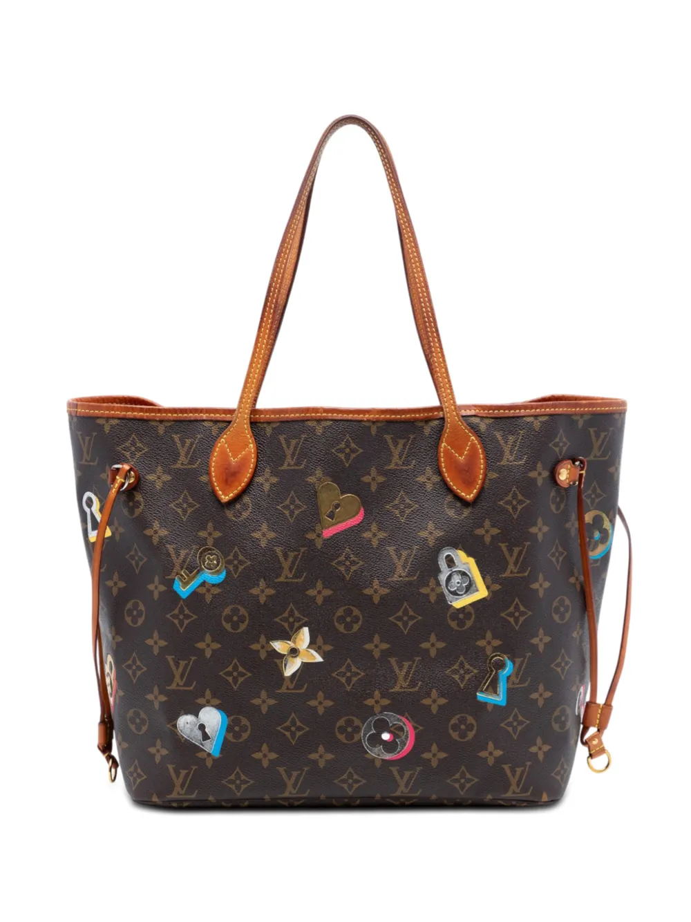 Louis Vuitton Pre-Owned 2019 Monogram Love Lock Neverfull MM tote bag - Braun