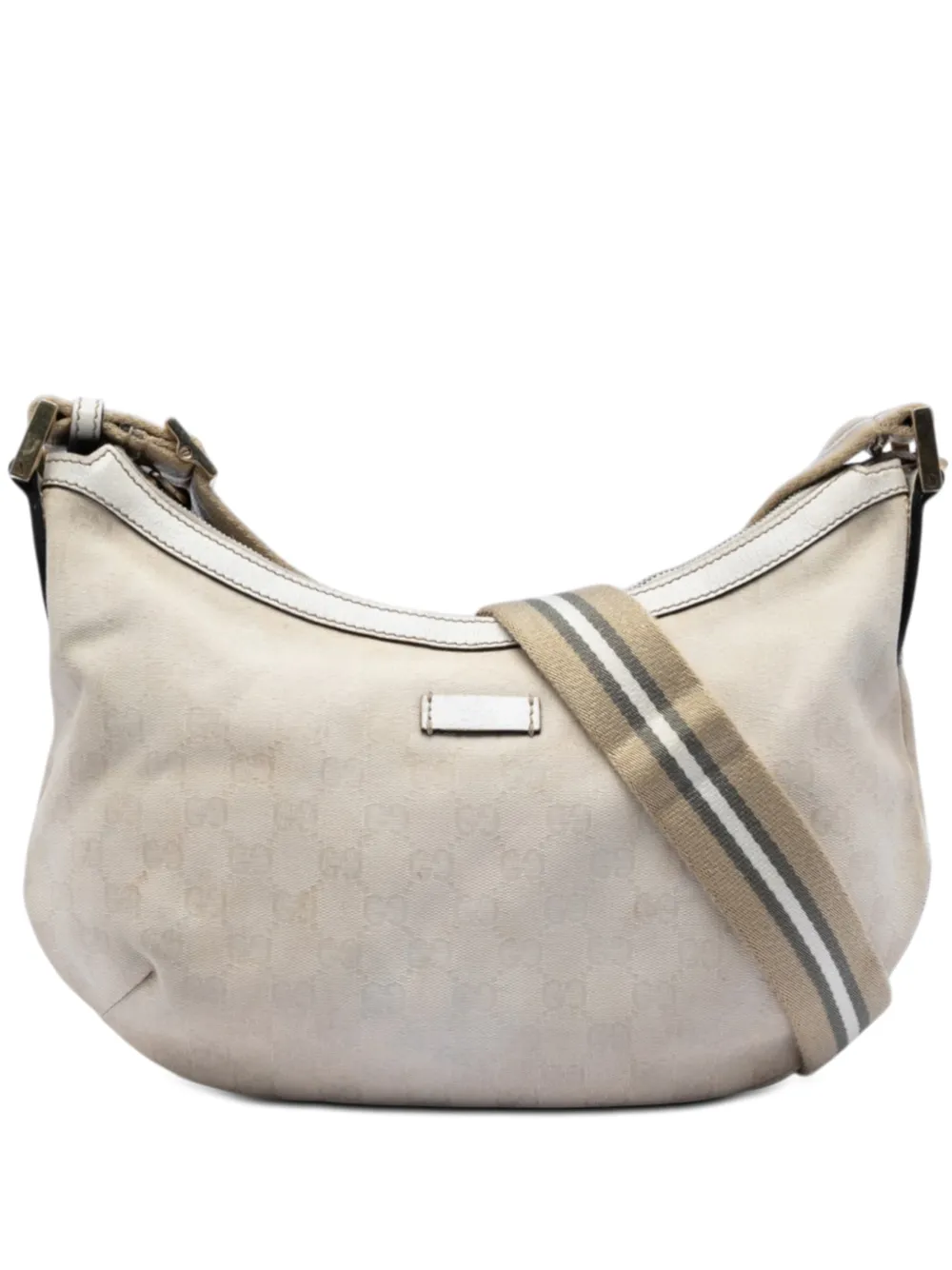 Gucci Pre-Owned 2016-2026 GG Canvas Web crossbody bag - Nude