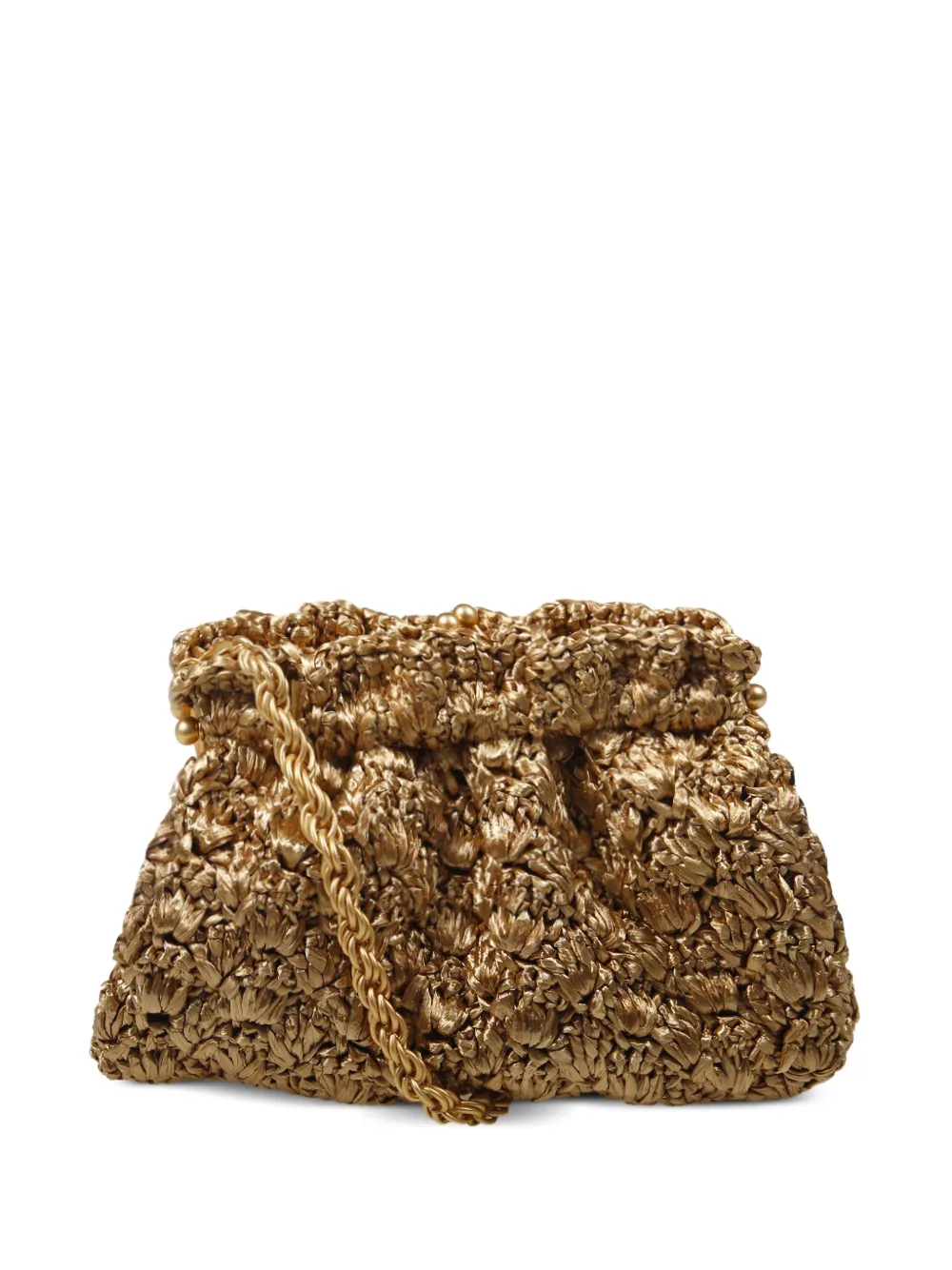 amato daniele Raviolo woven-design chain-strap clutch bag - Oro