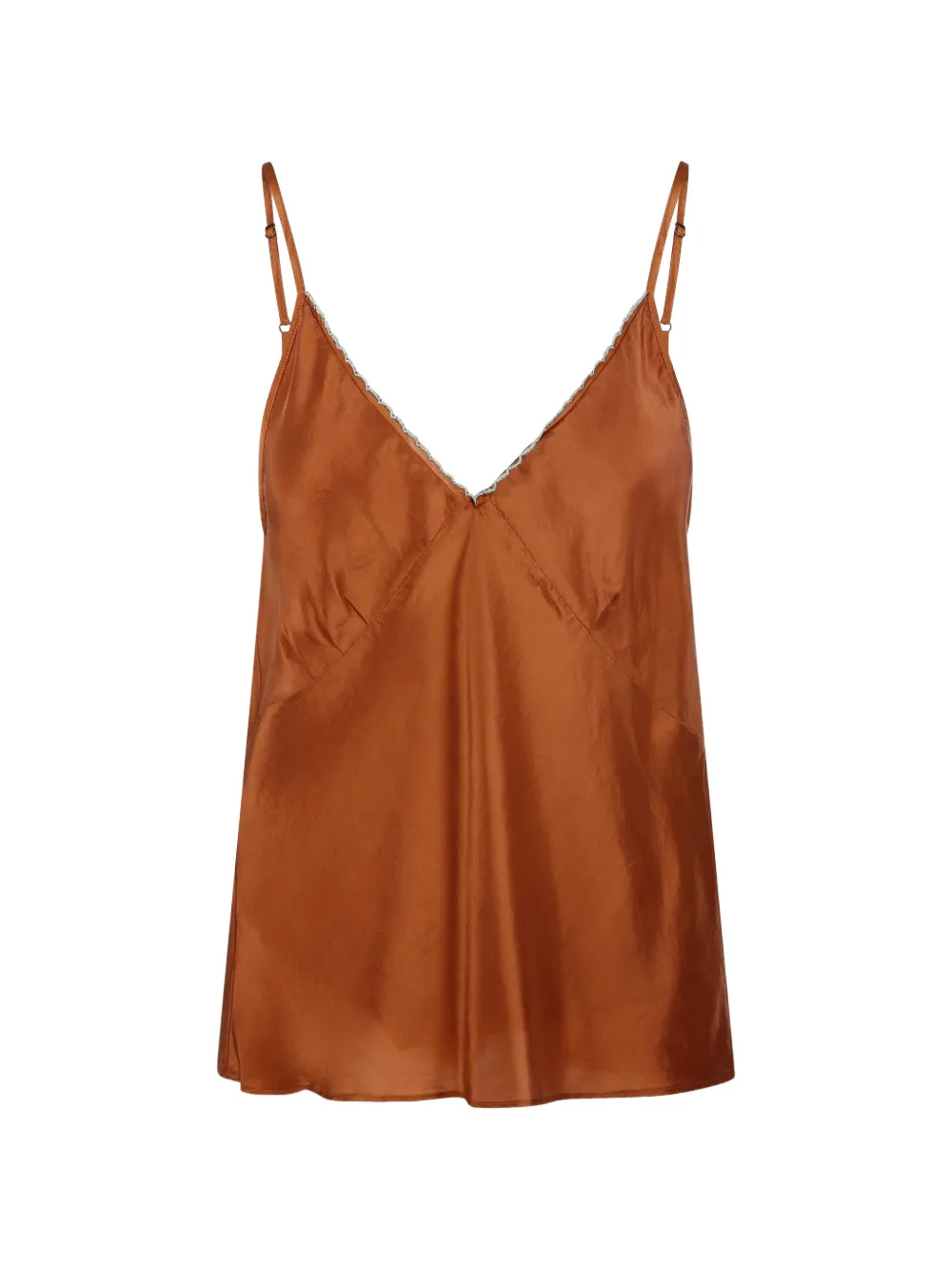 Forte Forte scallop-trim camisole top - Marrone