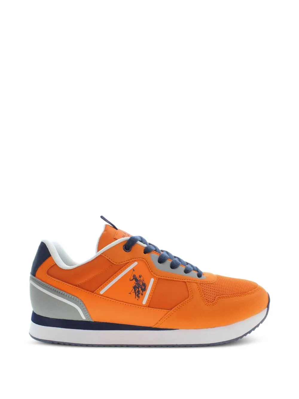 U.S. POLO ASSN. logo-patch lace-up sneakers - Orange
