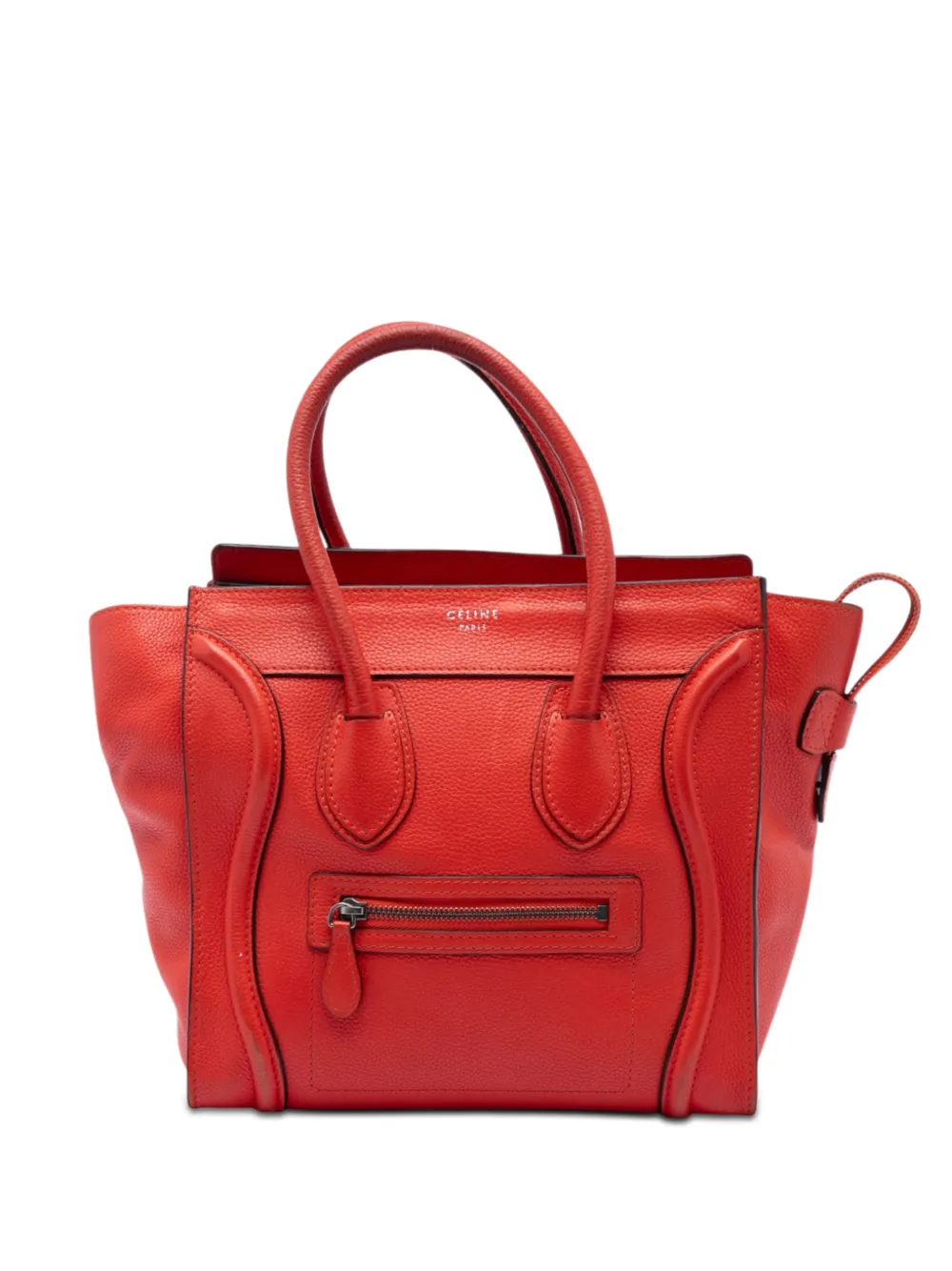 Celine Pre-Owned 2012 Micro Leather Luggage Tote handbag - Arancione