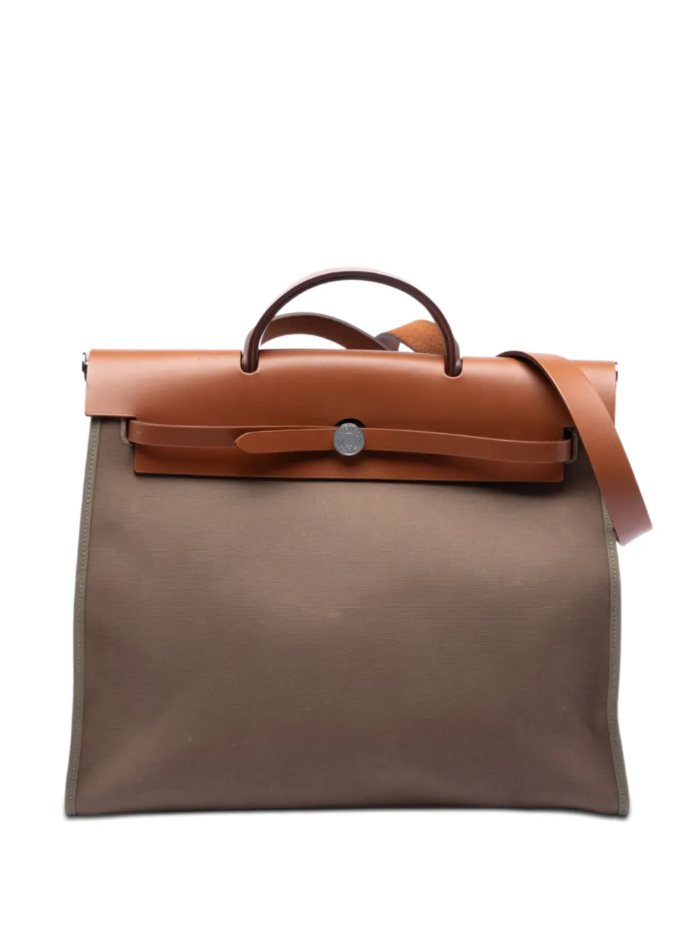 Hermès Pre-Owned 2018 Toile Herbag Zip 39 satchel - Braun