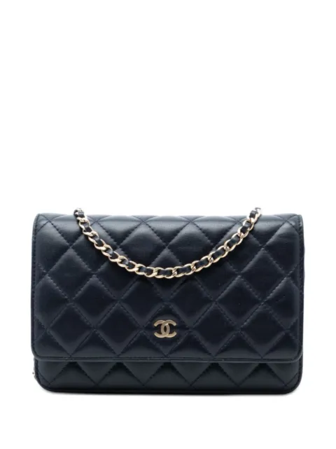 CHANEL Pre-Owned 2014-2015 CC Quilted Lambskin Wallet On Chain crossbody bag