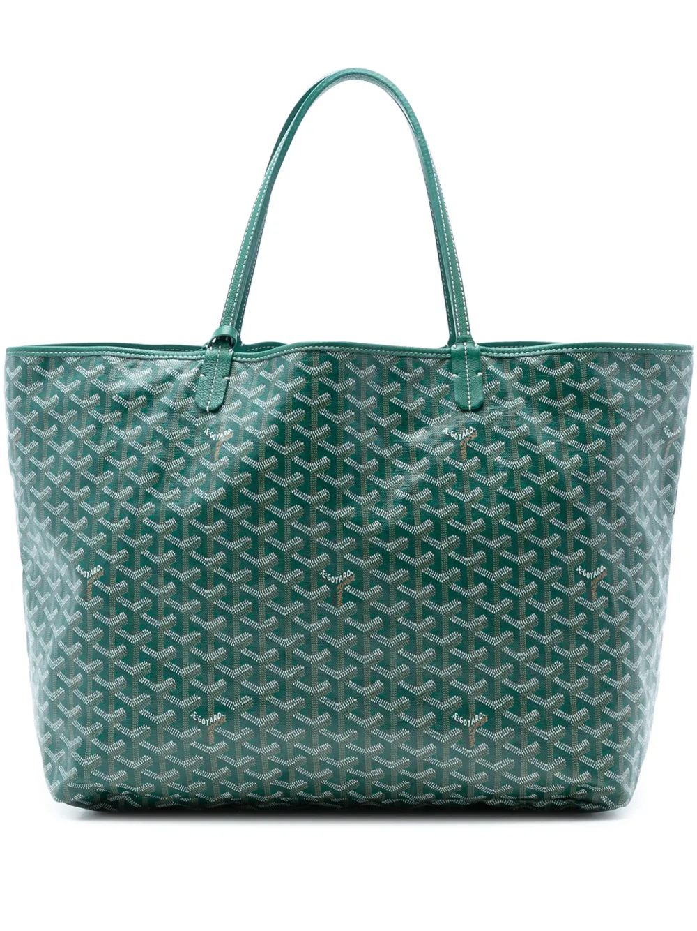 Pre-owned Goyard 2017 Ine Saint Louis Gm Tote Bag In Green
