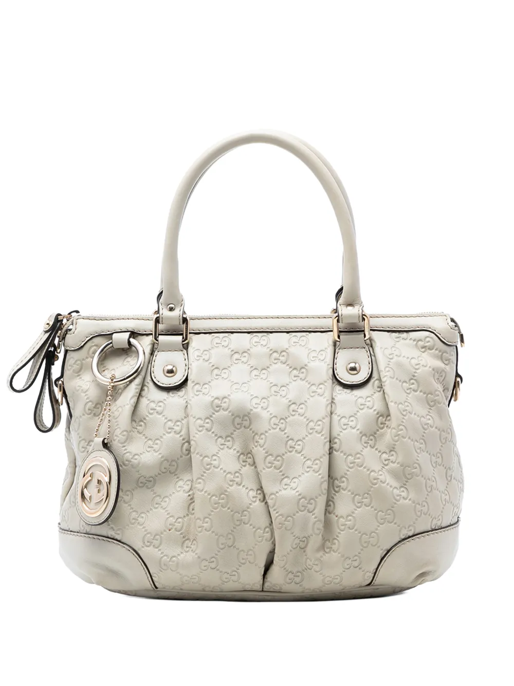 Gucci Pre-Owned 2016-2026 Guccissima Sukey satchel - Bianco