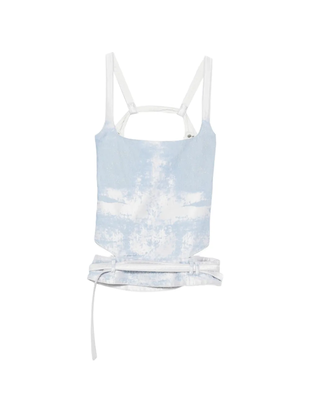 Diesel open-back belted top - Blu