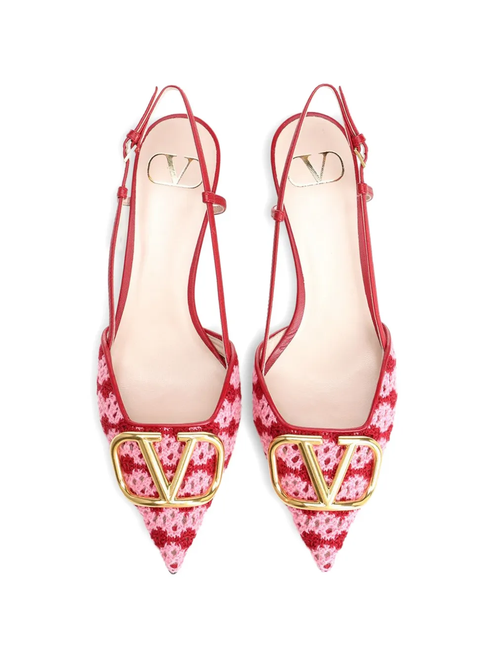 Valentino Garavani VLogo slingback sandals Rood