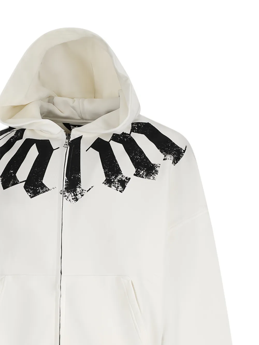 Palm Angels Hoodie met logoprint en rits Wit
