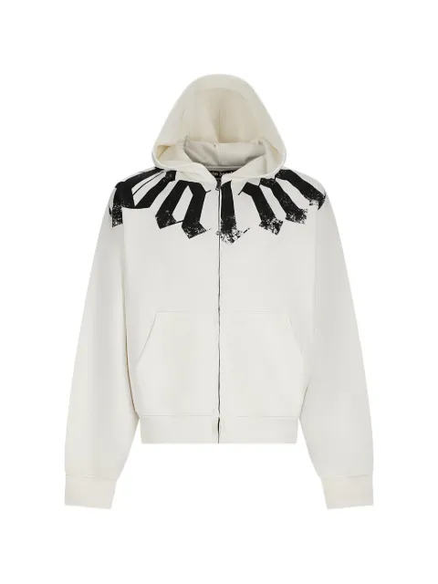Palm Angels logo-print zip-up hoodie