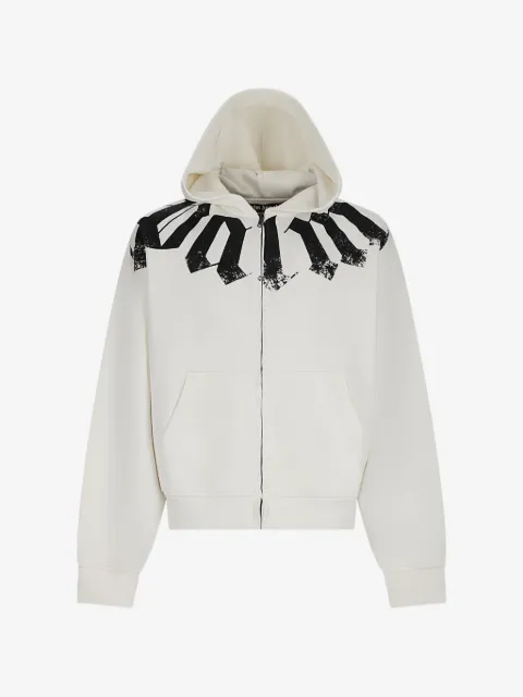 Palm Angels hoodie con cierre y logo estampado