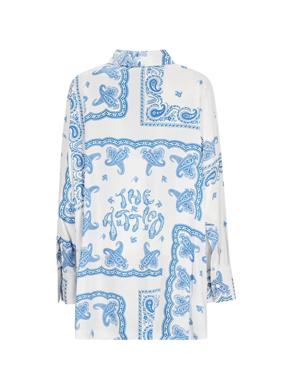 The Attico Asymmetrische blouse met paisley-print Wit