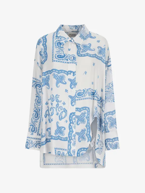 The Attico paisley-print asymmetric shirt