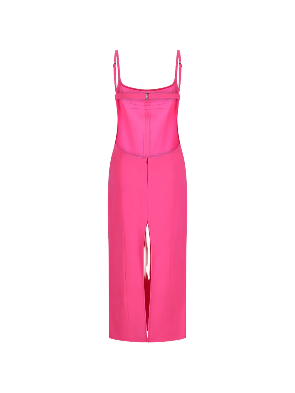 The Attico Jurk met open rug en split Roze