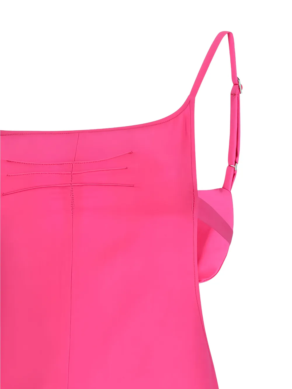 The Attico Jurk met open rug en split Roze