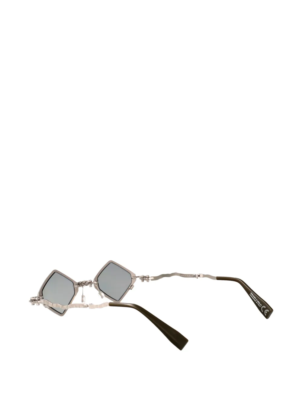 Kuboraum Maske H80 zonnebril met geometrisch montuur Zilver