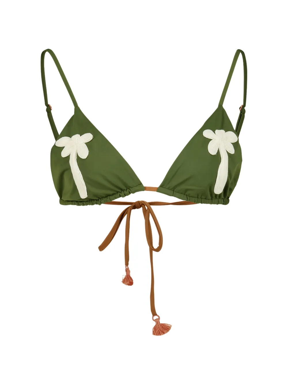 Johanna Ortiz Palms At Sunrise bikini top - Verde