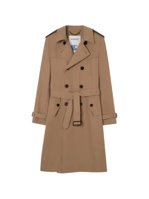 Burberry long silk cotton Foxfield trench coat