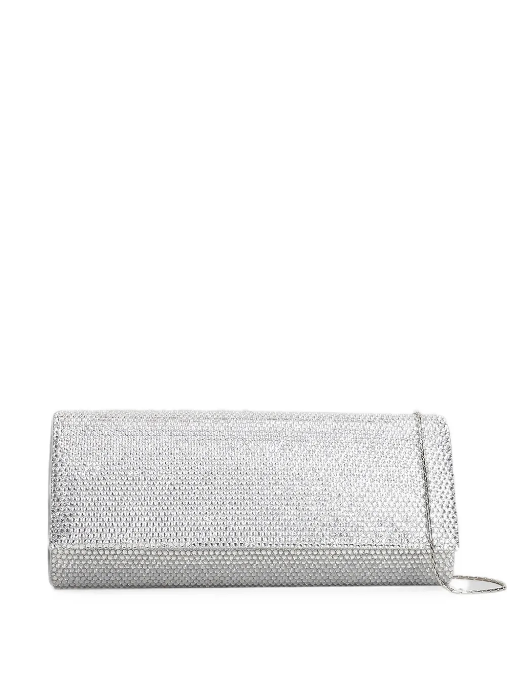 TWENTY FOURHAITCH French 75 crystal-embellished clutch bag - Argento