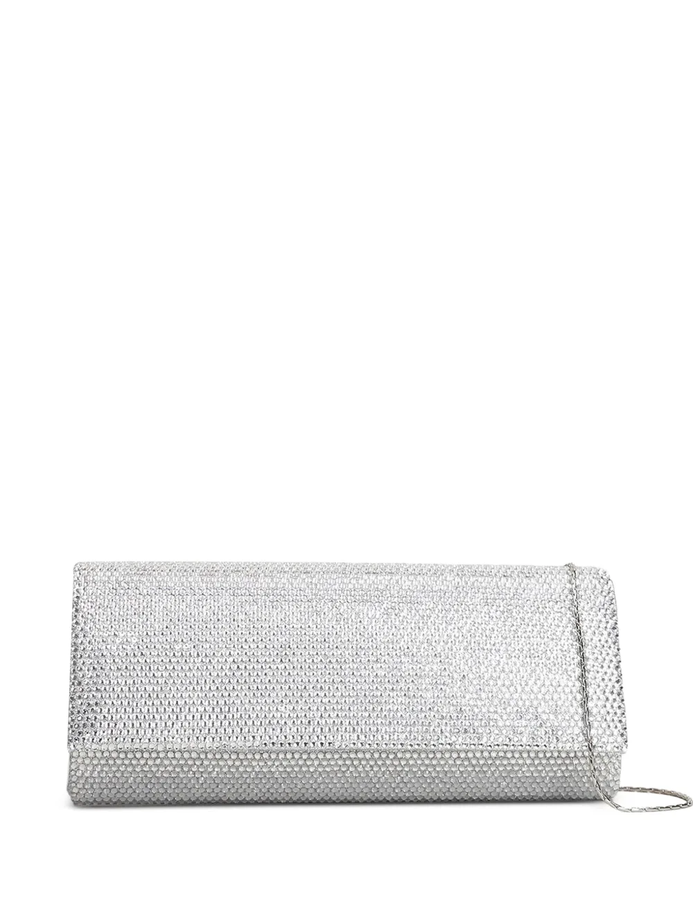 TWENTY FOURHAITCH French 75 crystal-embellished clutch bag - Argento