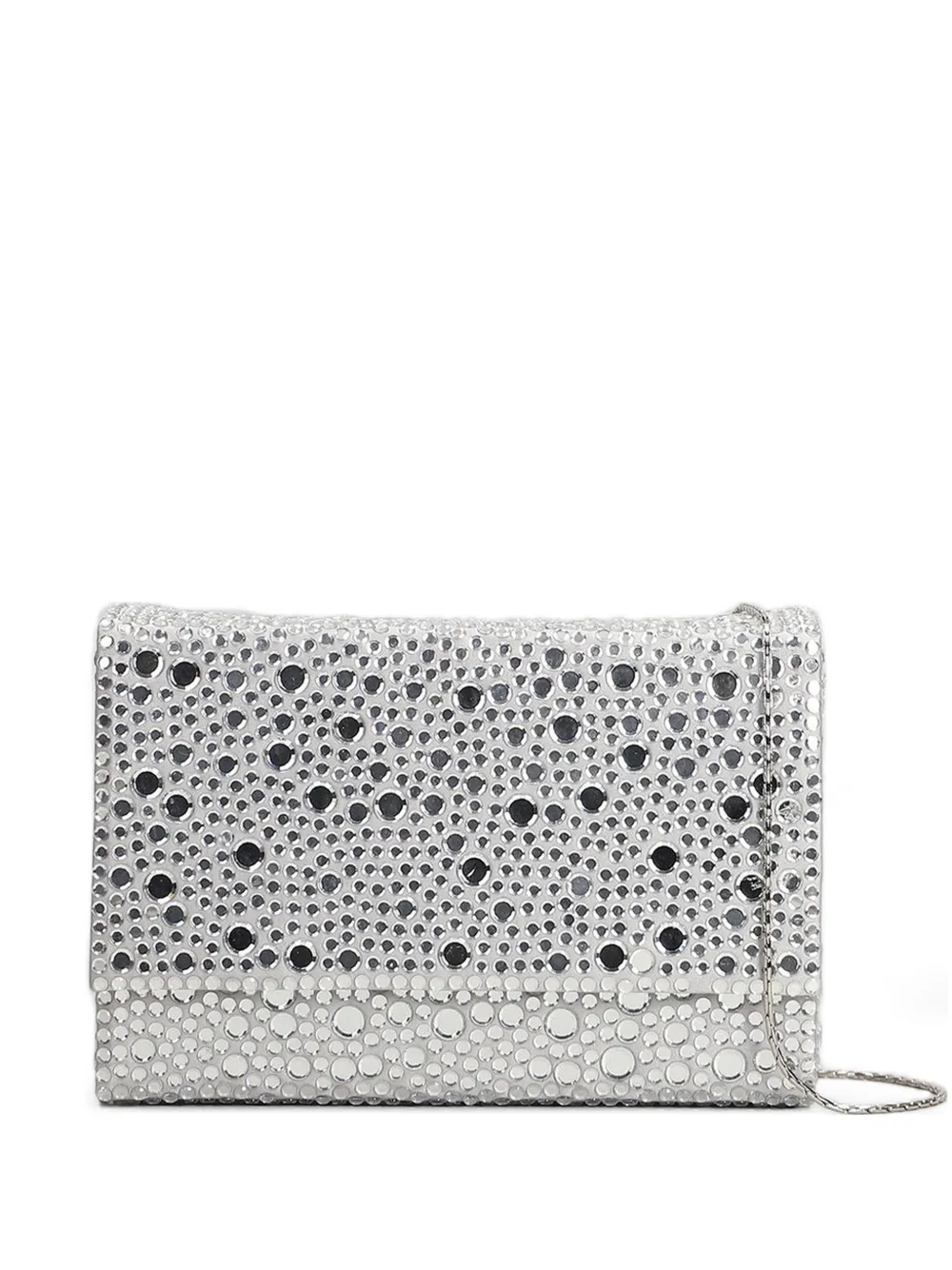 TWENTY FOURHAITCH Barceloneta crystal-embellished clutch bag - Argento