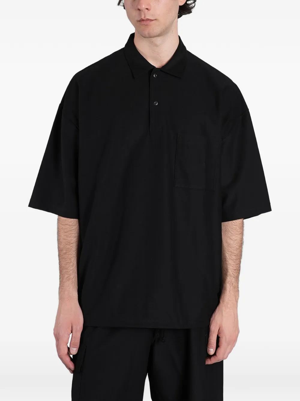Comme des Garçons Homme chest-pocket polo shirt - Schwarz