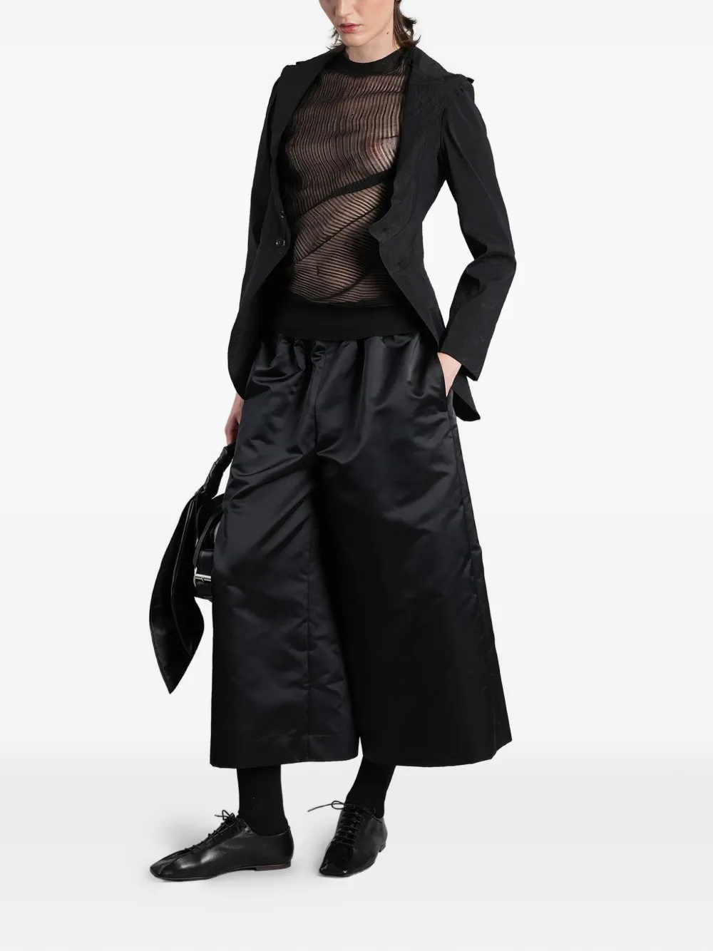 Junya Watanabe Asymmetrisch T-shirt Zwart